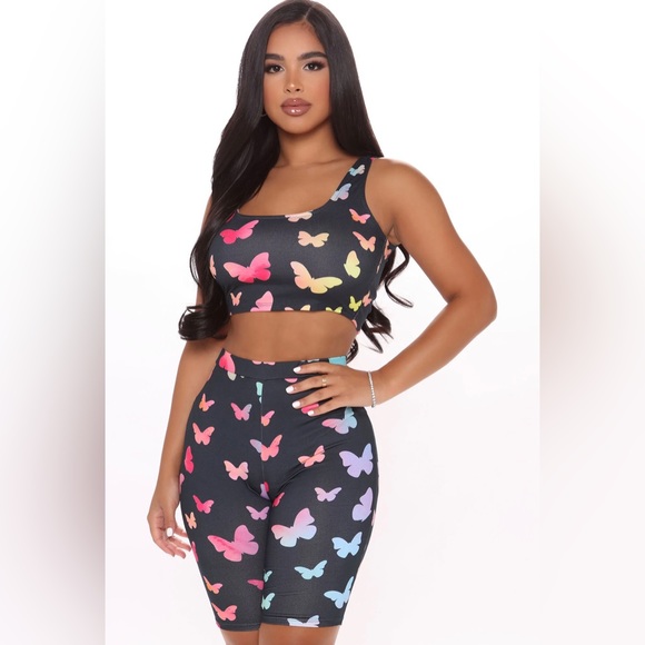 Fashion Nova Pants - Butterfly Short Set by Fashion Nova